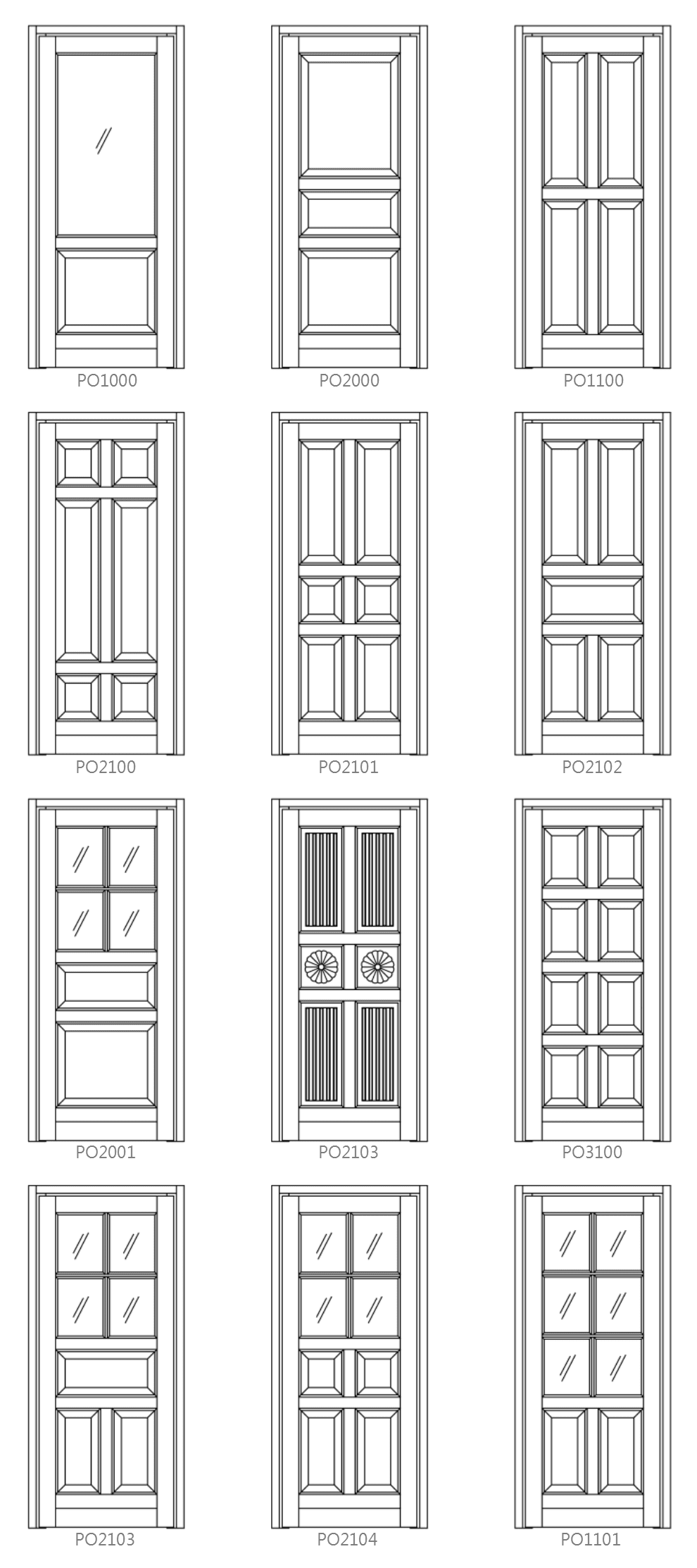 Disegni modelli portoni in legno
