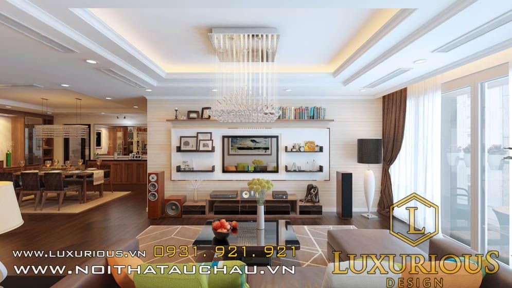 Mẫu phòng khách chung cư đẹp