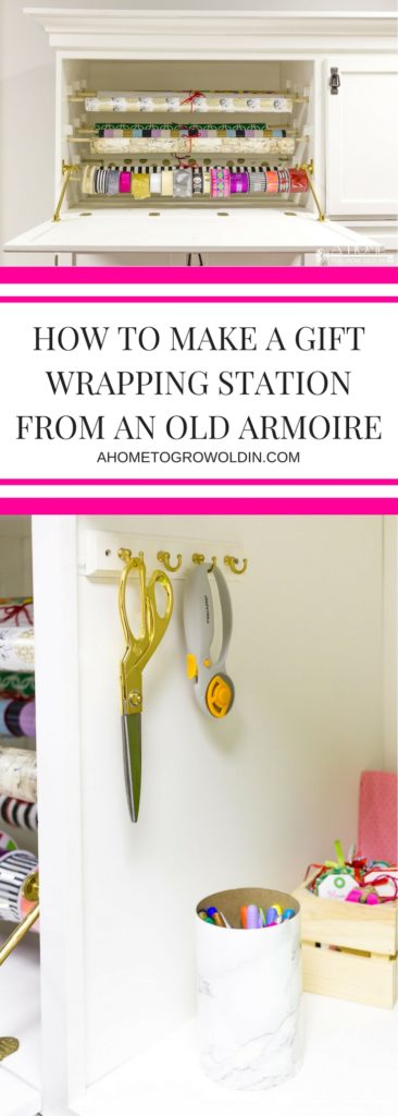 How To Make A Gift Wrapping Station From An Old Armoire A Home