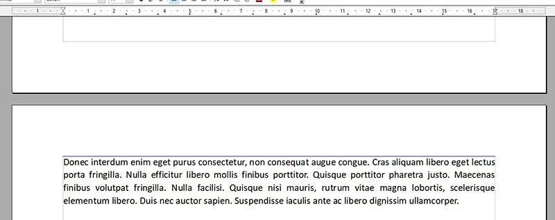 Interruzione di pagina in OpenOffice