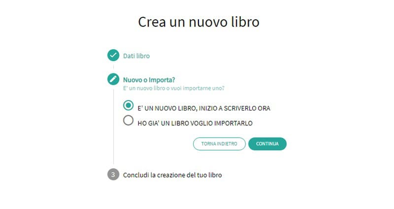 crea nuovo libro con page youcanprint