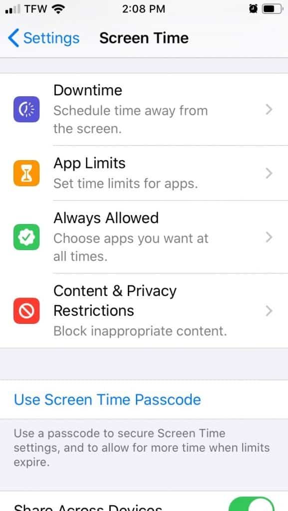 iOS Screen Time