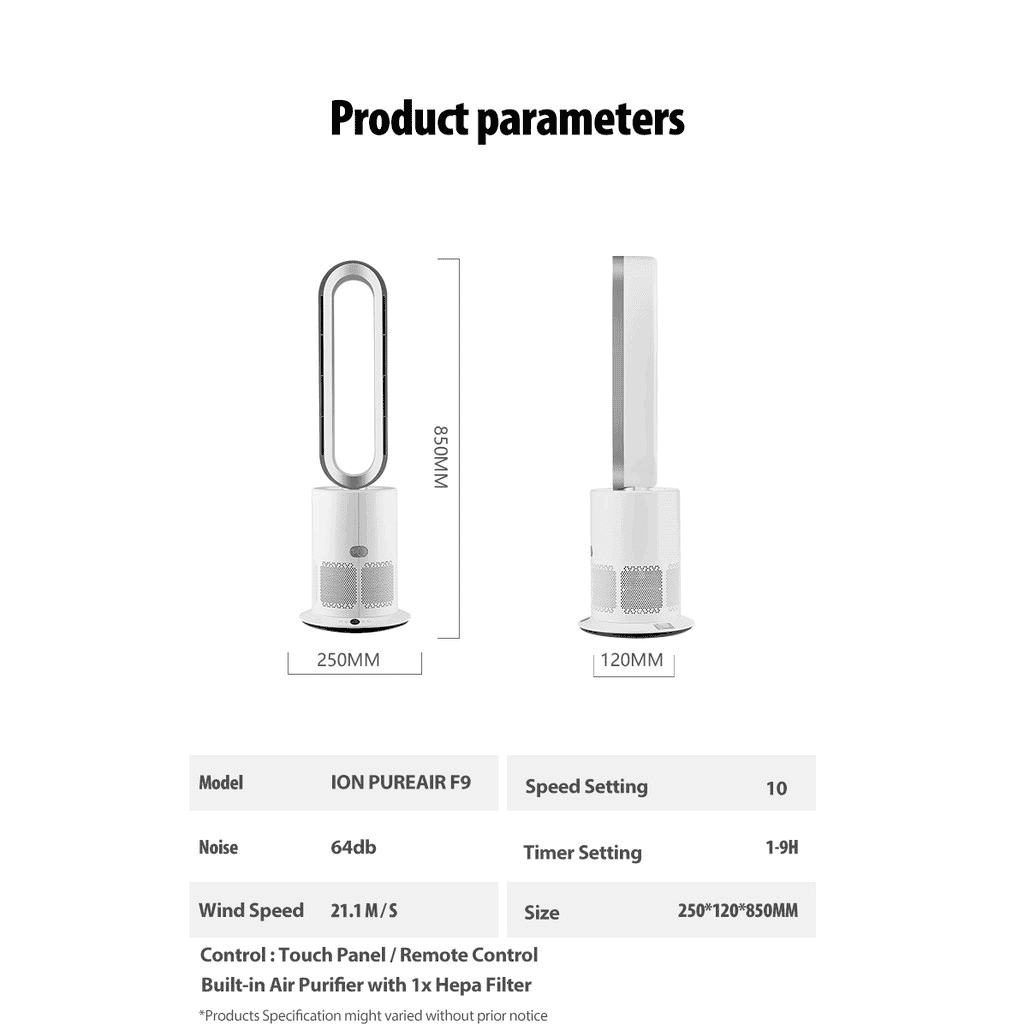 ion pureair bladeless fan