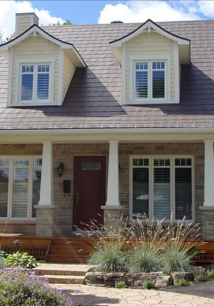 Wakefield Bridge Metal Shingles Traditional House Two Storey House with Metal Shingles, Wakefield Bridge Steel Shingles, Medium Brown Colour