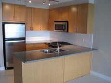 new two bedroom apartment kitchen washer dryer Simon Fraser University