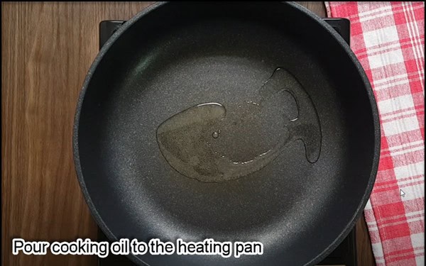 Pour cooking oil