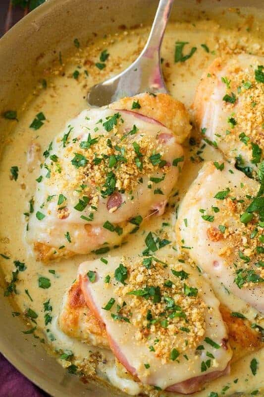 Christmas dinner-chicken cordon bleu