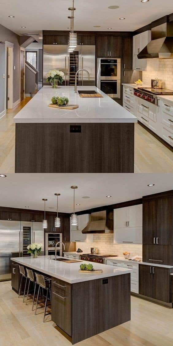 whattpad simple ceiling for a big modular kitchen