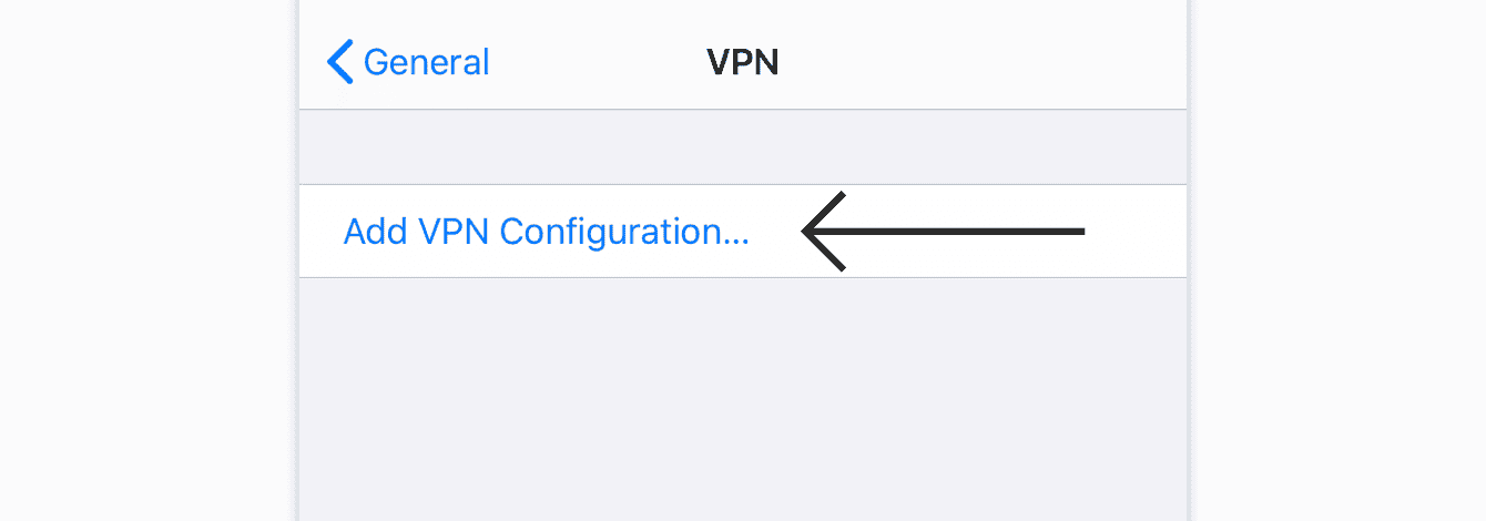 Tap “Add VPN Configuration...”