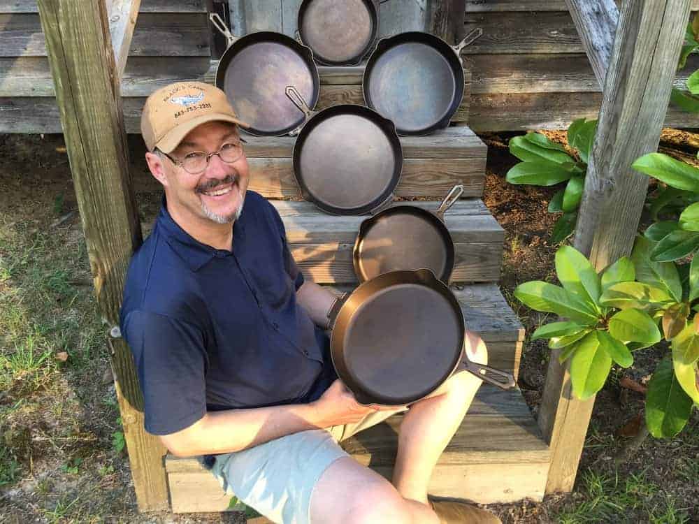 Dennis Powell and the 10-inch “Joan” Butter Pat pan.