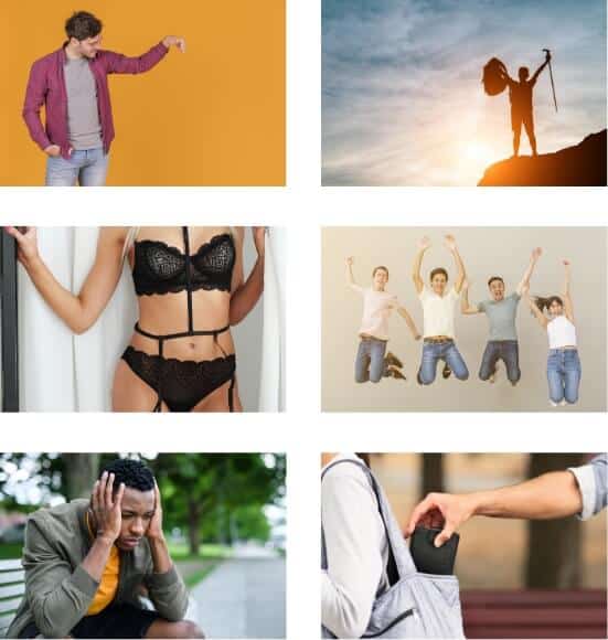 Quais fotos não utilizar