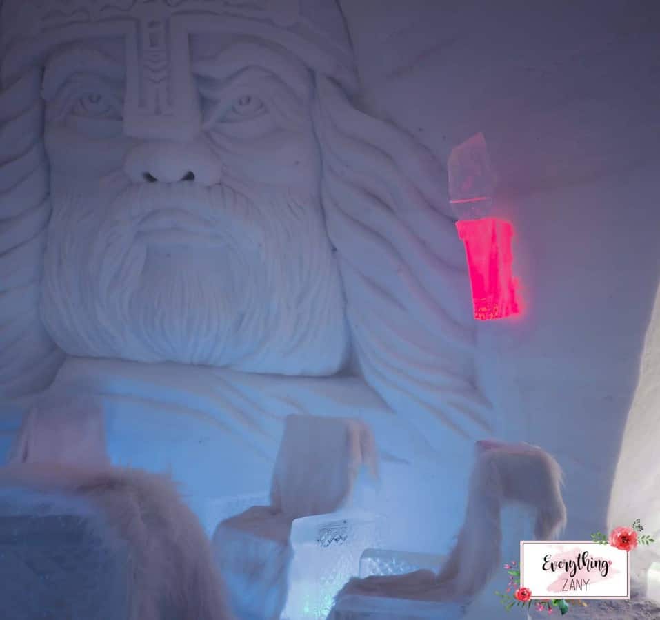 Inside the Ice bar Inside the Ice bar