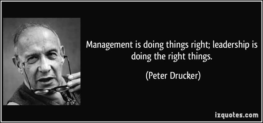 Peter Drucker on management vs Leadership