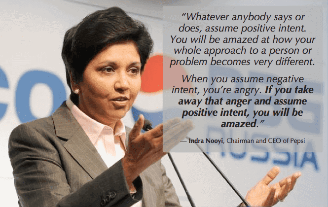 The most important, yet overlooked management skill 5 Management skill - indra nooyi on assuming positive intent