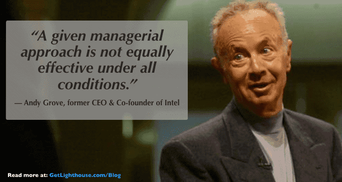 1-on-1 Development: How to Make the Most of Your 1-on-1s throughout You and Your Team's Careers 2 1 on 1 development - andy grove knows it takes different approaches at different times