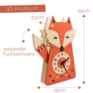 Kinderuhr Willi Wildfuchs