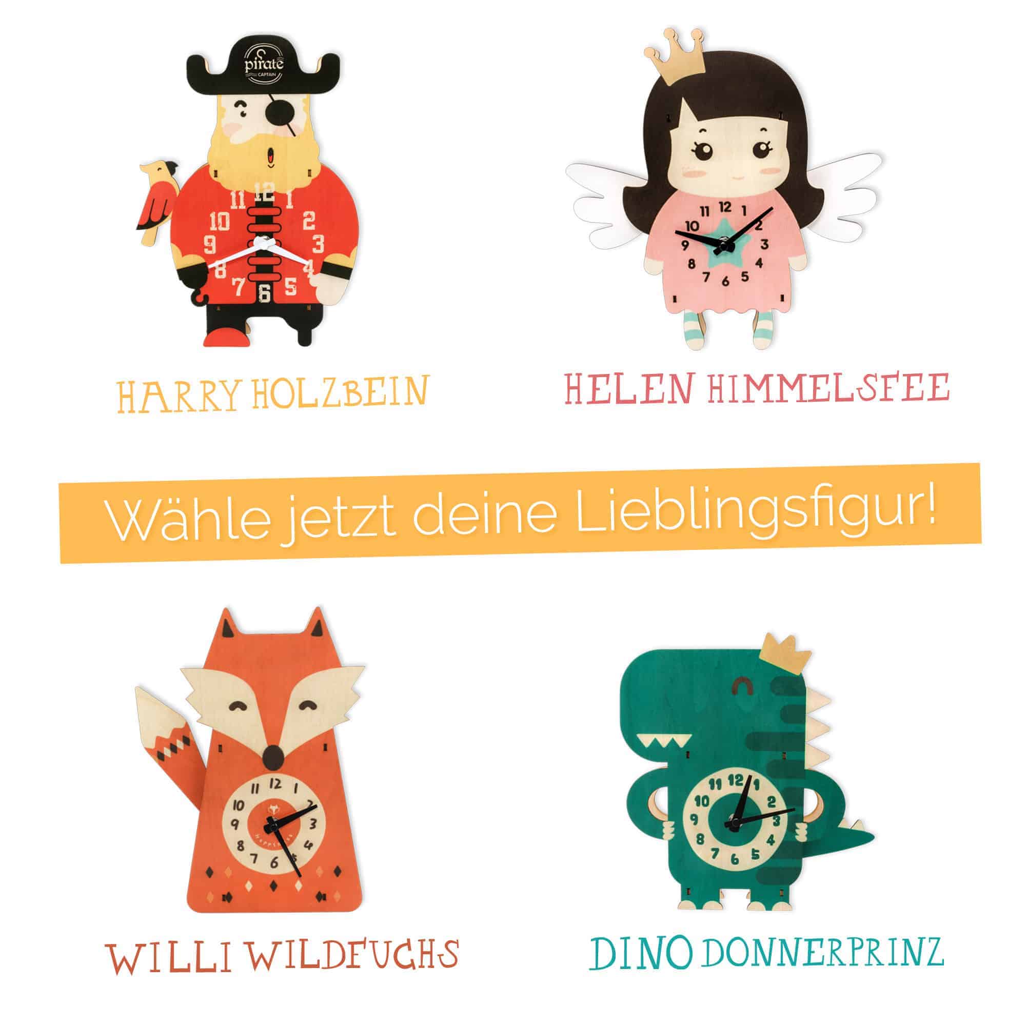 Kinderwanduhr Auswahl Harry