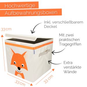 Glückswolke Spielzeugbox mit Deckel Willi Wildfuchs
