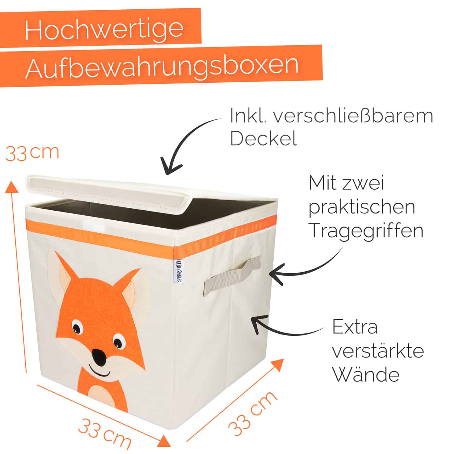 Glückswolke Spielzeugbox mit Deckel Willi Wildfuchs