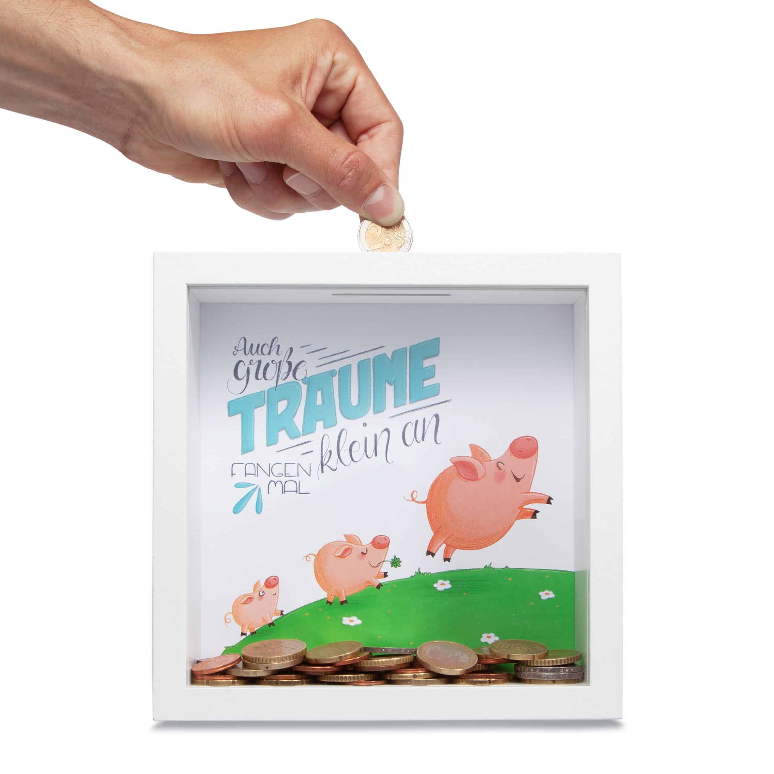 Besondere Sparschwein Spardose von Glückswolke