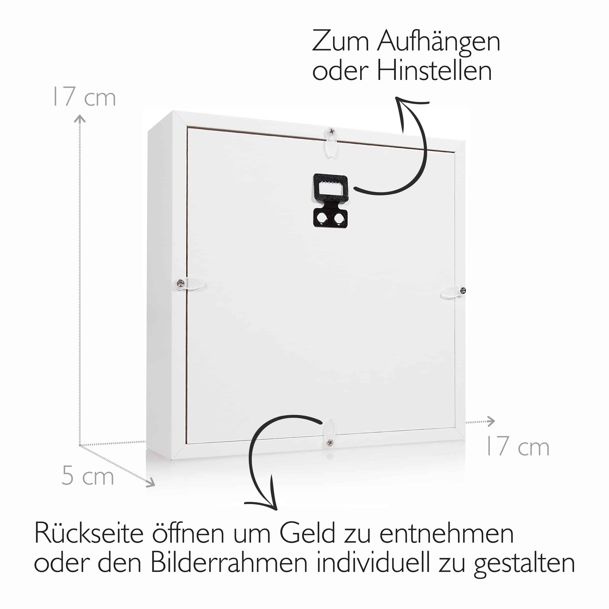 Bild_4 - Glückswolke Spardose 3D Bilderrahmen befüllen