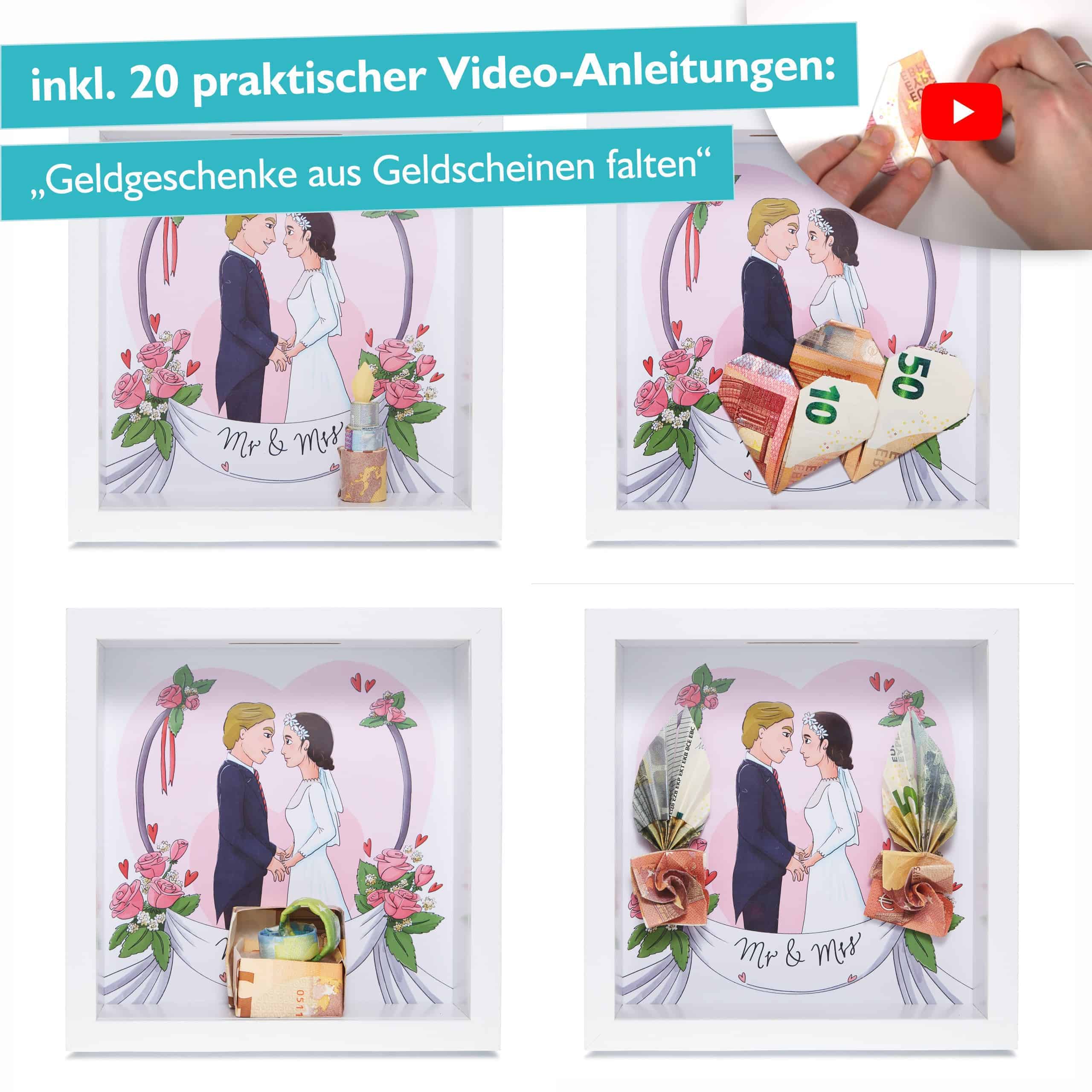 Glückswolke Geldgeschenk Hochzeit Ideen Geschenk Geld falten