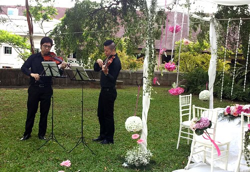 Violin Duet for Wedding at Fort Canning Park