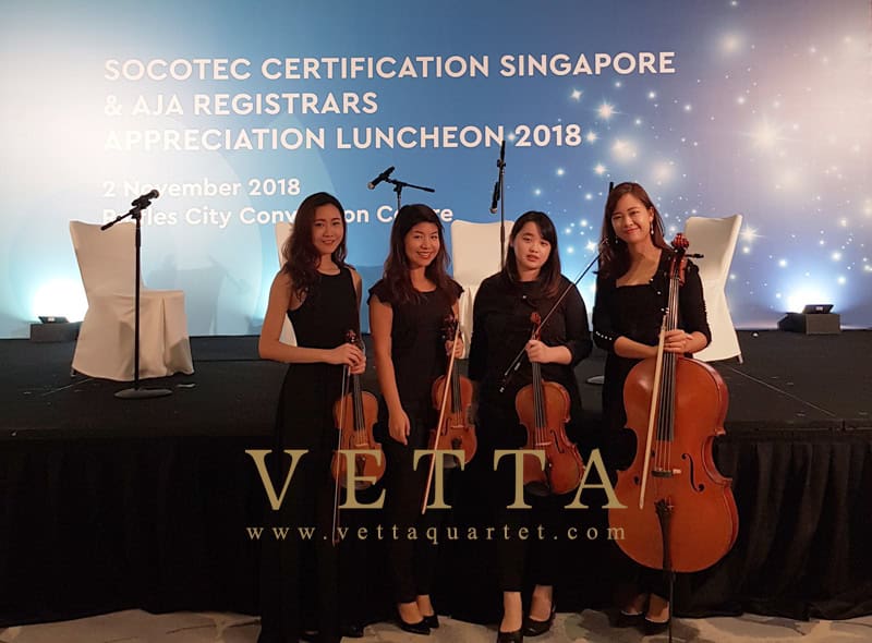 String Quartet for SCS & AJA Appreciation Luncheon 2018 at Fairmont Hotel, Stamford Ballroom
