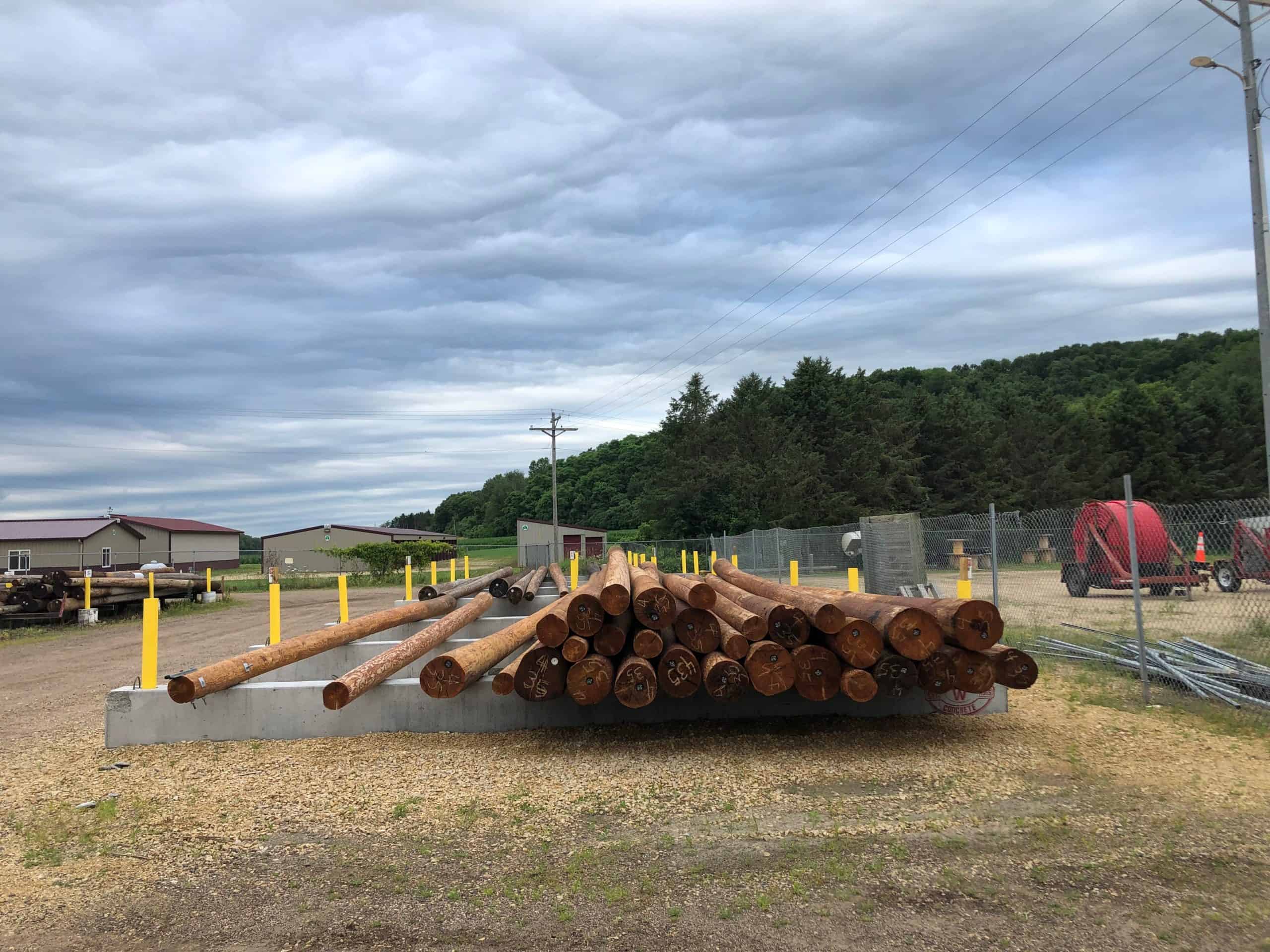 Pierce Pepin Electric Power Pole Storage Racks Wieser Concrete