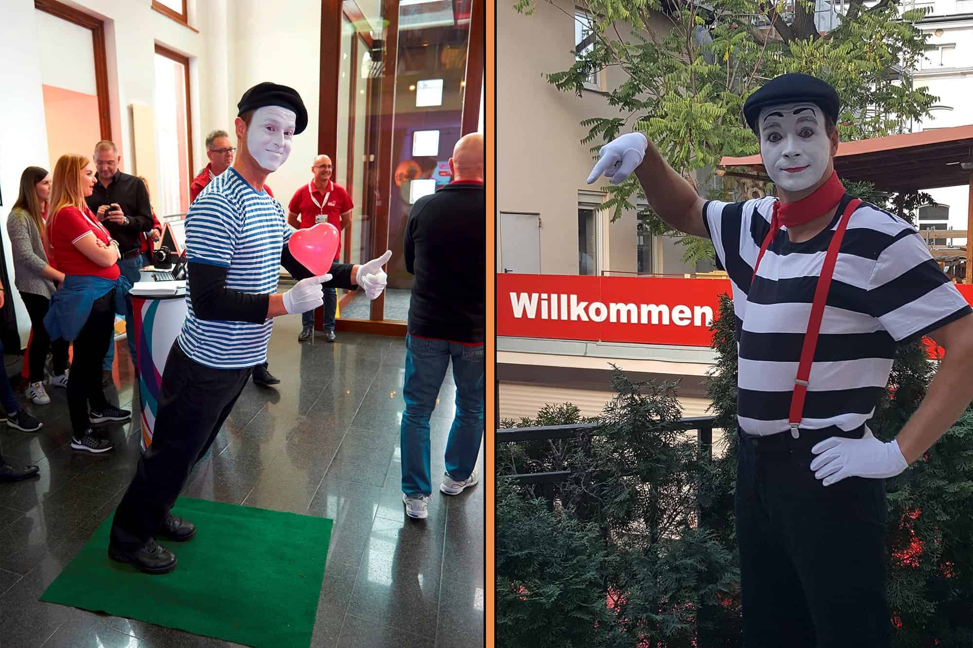 Pantomime 06 Schräge Typen und Pantomime Künstler erheitern das Publikum bzw. ihre Gäste auf ihre ganz besondere Art