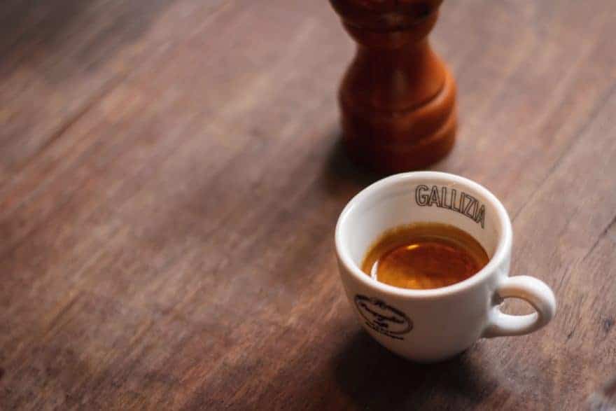 A small cup of espresso