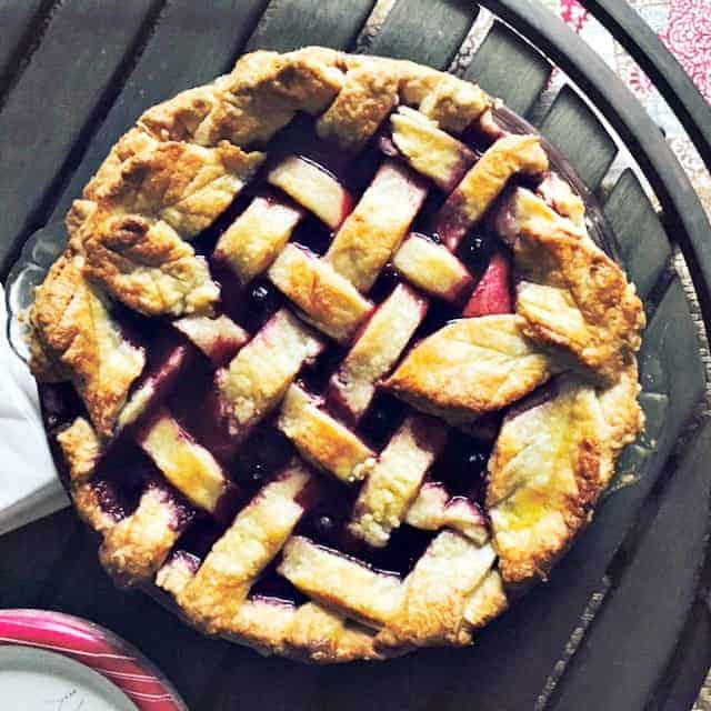 close up of homemade pie