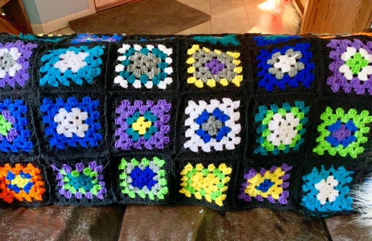 Roseanne Afghan Granny Square Blanket