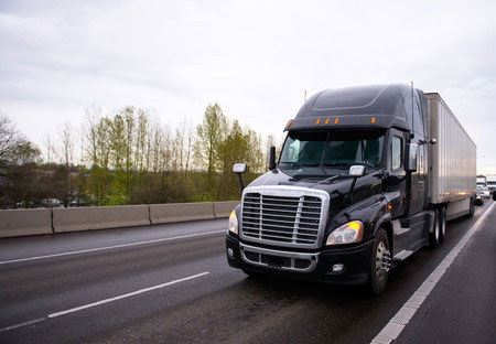 Semi-truck on highway