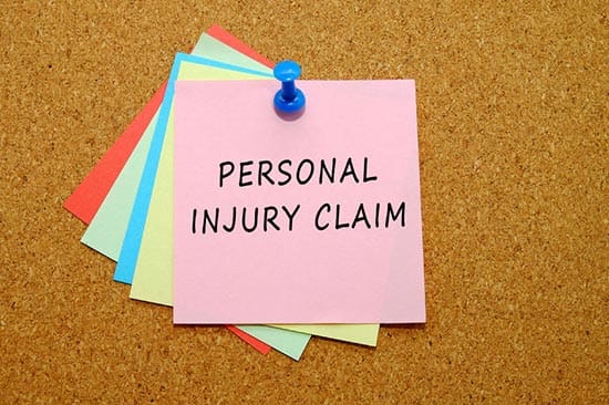 Personal injury claim note