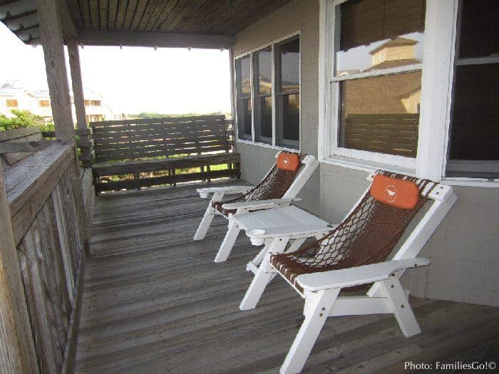 Our private porch at the sanderling hotel