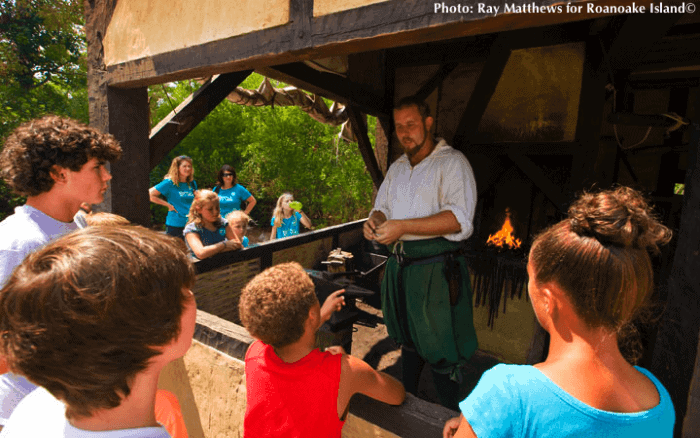 Interpeters at roanoke island on the outer banks