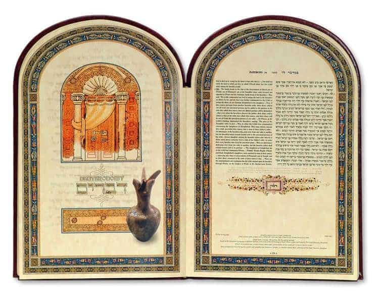 Deluxe Illuminated Hebrew English Torah Holysands