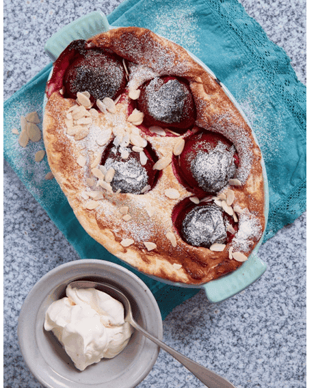 Plum and Almond Pudding
