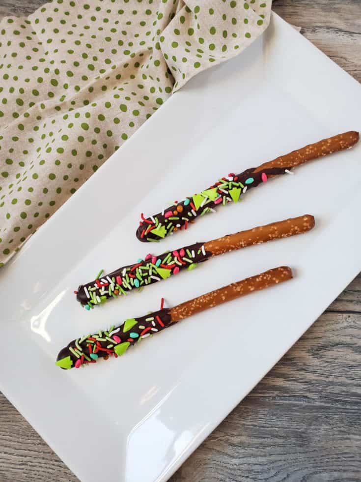Chocolate Harry Potter wand: Made from Pretzels