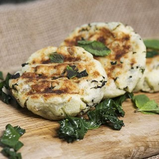 Coconut Mint Potato Patties with Only 4 Ingredients