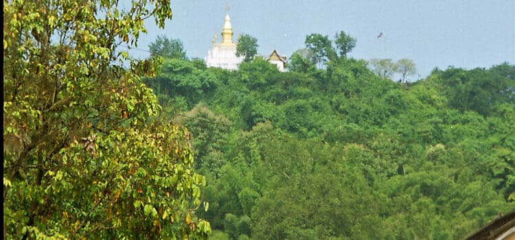 street view of Phousi hill in Luang Prabang Luang Prabang World Heritage Temples