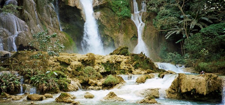 near Luang Prabang: Kuang Si waterfalls Wonderful Kuang Si waterfalls