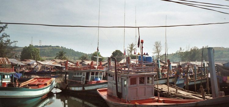 Sihanoukville fishing harbor At the beaches of Sihanoukville