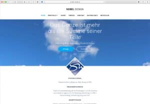Screenshot der Seite www.nebel-design.de