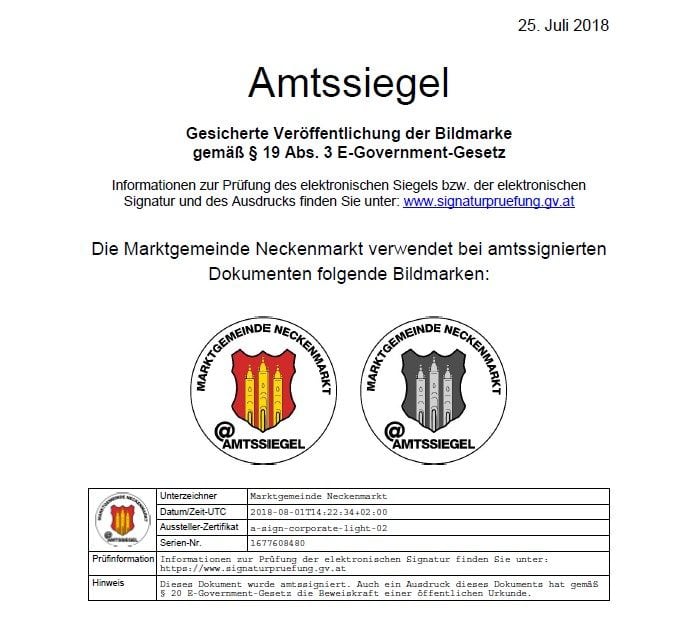 Amtssiegel Amtssiegel