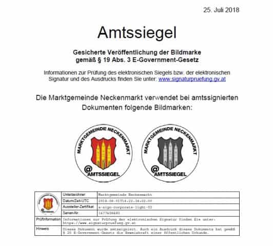 Amtssiegel Amtssiegel