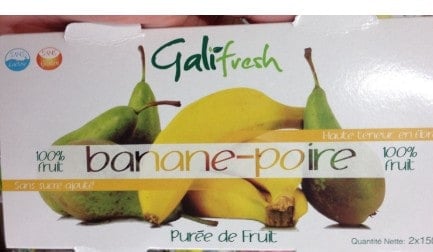 Purée de fruit banane-poire - Galifresh - 300g 2 x 100g