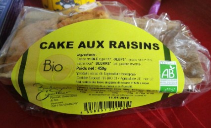 Cake aux raisins