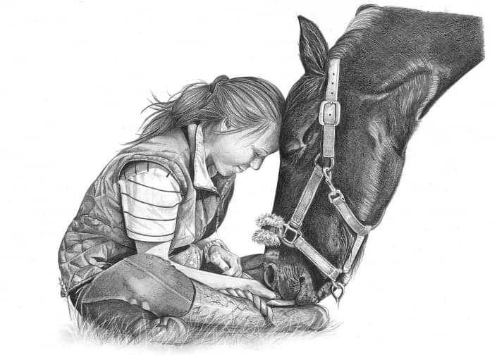Horse Drawings by Angela of Pencil Sketch Portraits